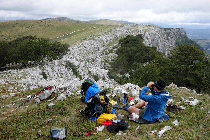 lunch on limestone crags