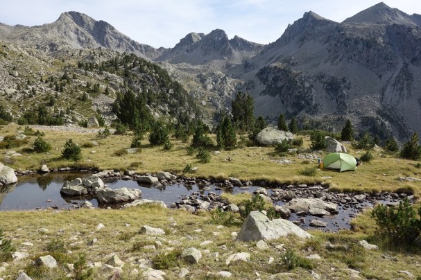 Camping high in granite country